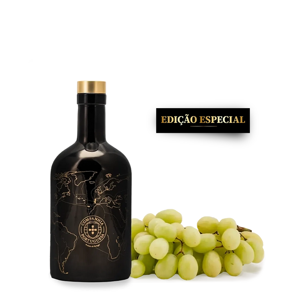 Gin Uva do Douro<h5 style="font-weight:300; font-size:14px!important"> - Garrafa Preta e Dourada - </h5>