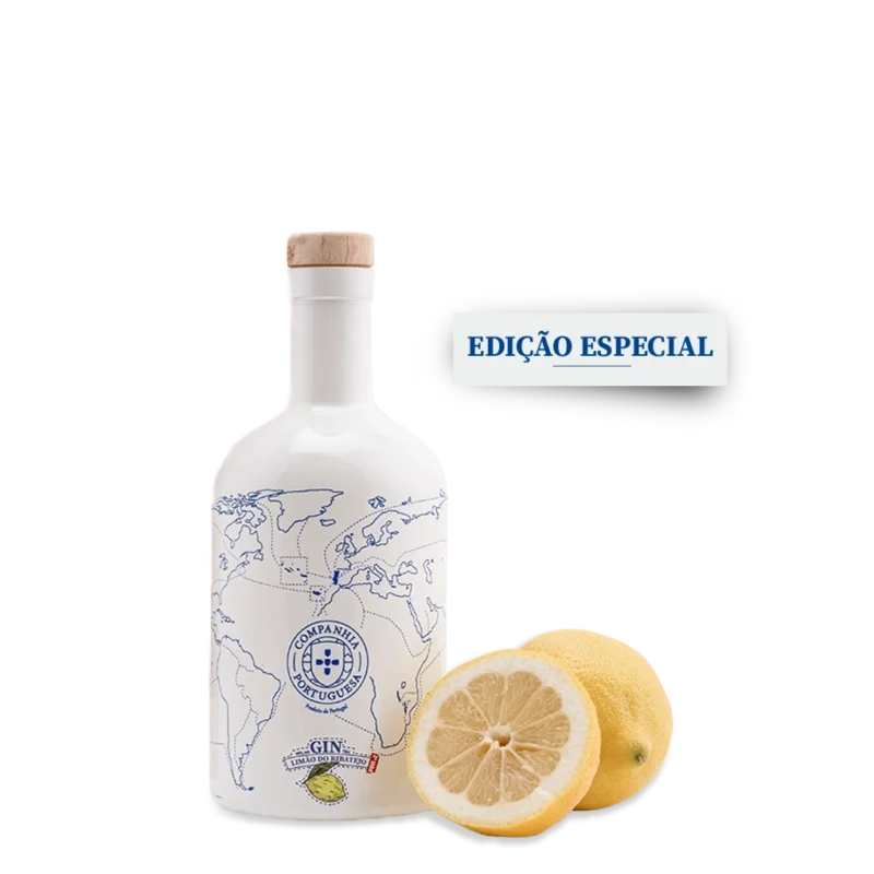 <h5>Gin Limão do Ribatejo</h5><h5 style="font-weight:300; font-size:14px!important"> - Garrafa Branca e Azul- </h5>